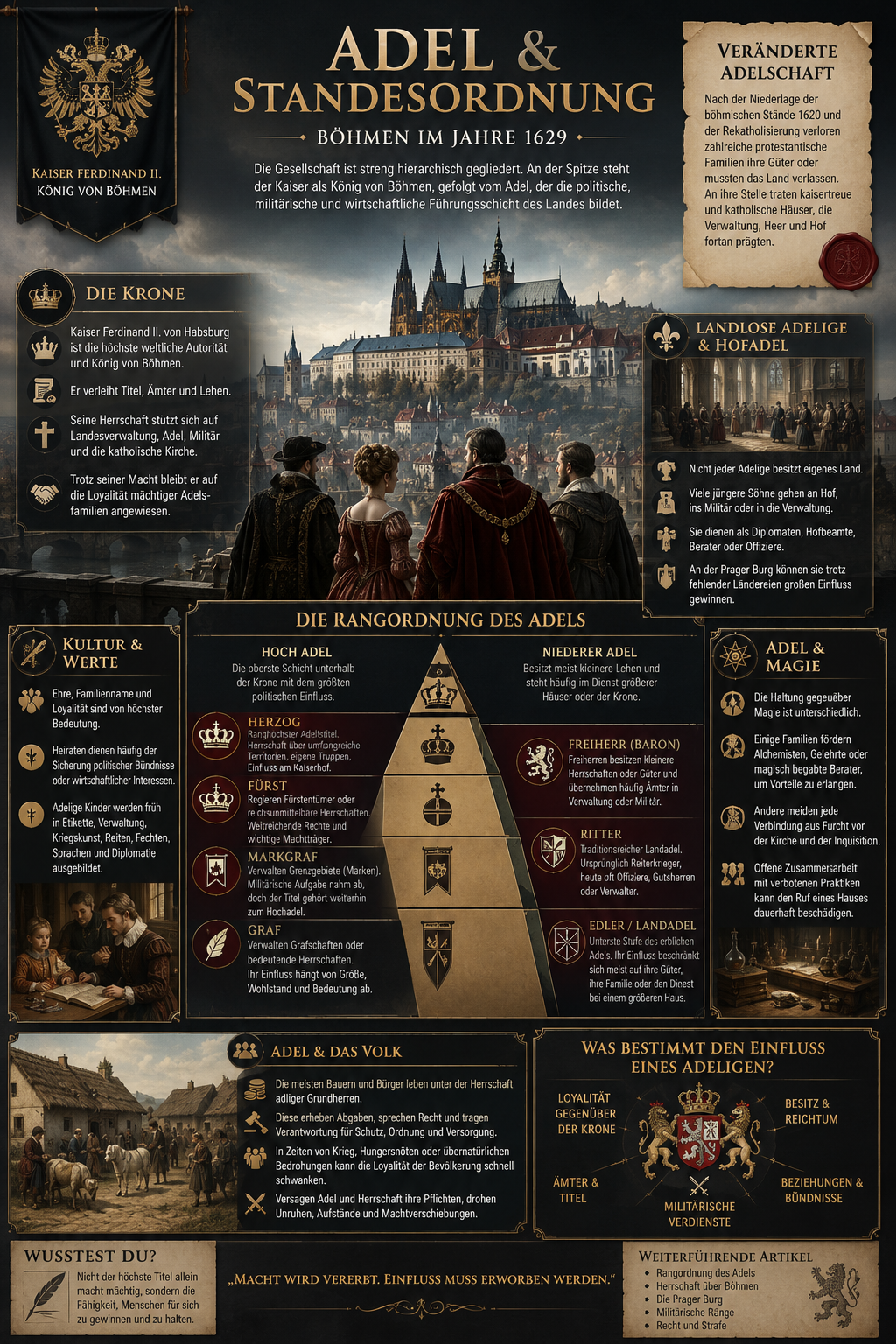 Infografik Adel und Standesordnung