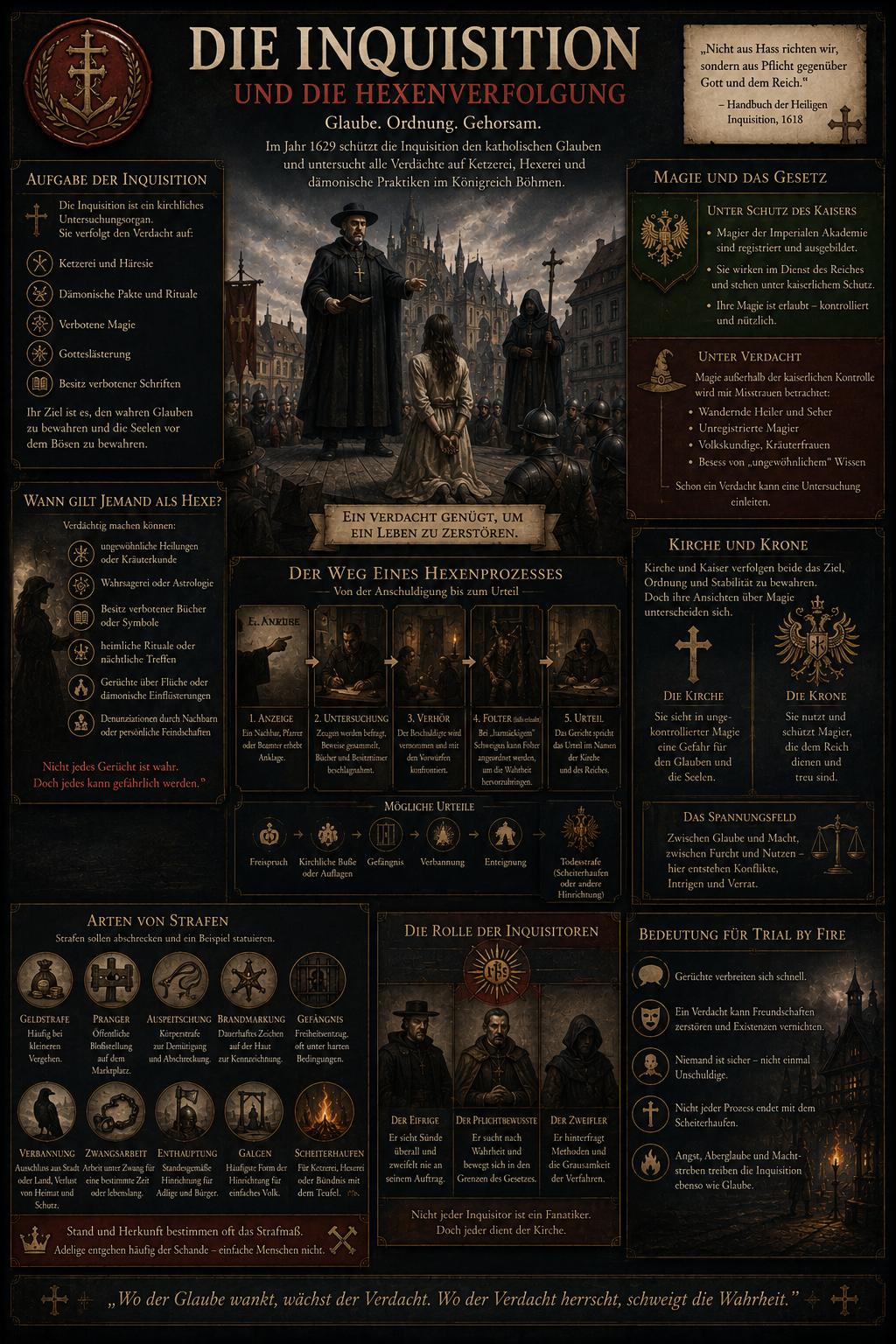 Infografik Die Inquisition und die Hexenverfolgung