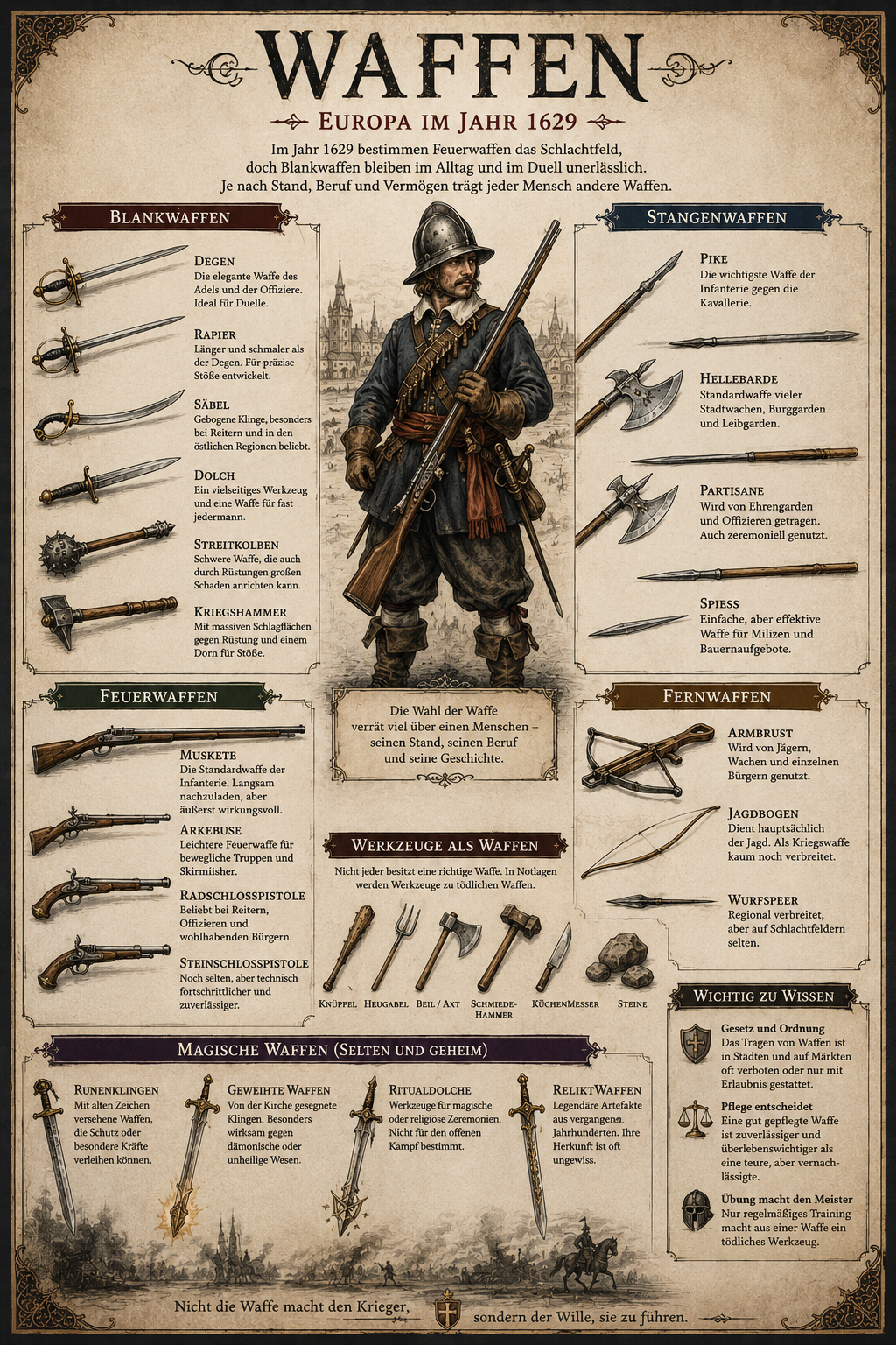 Infografik Waffen 1629