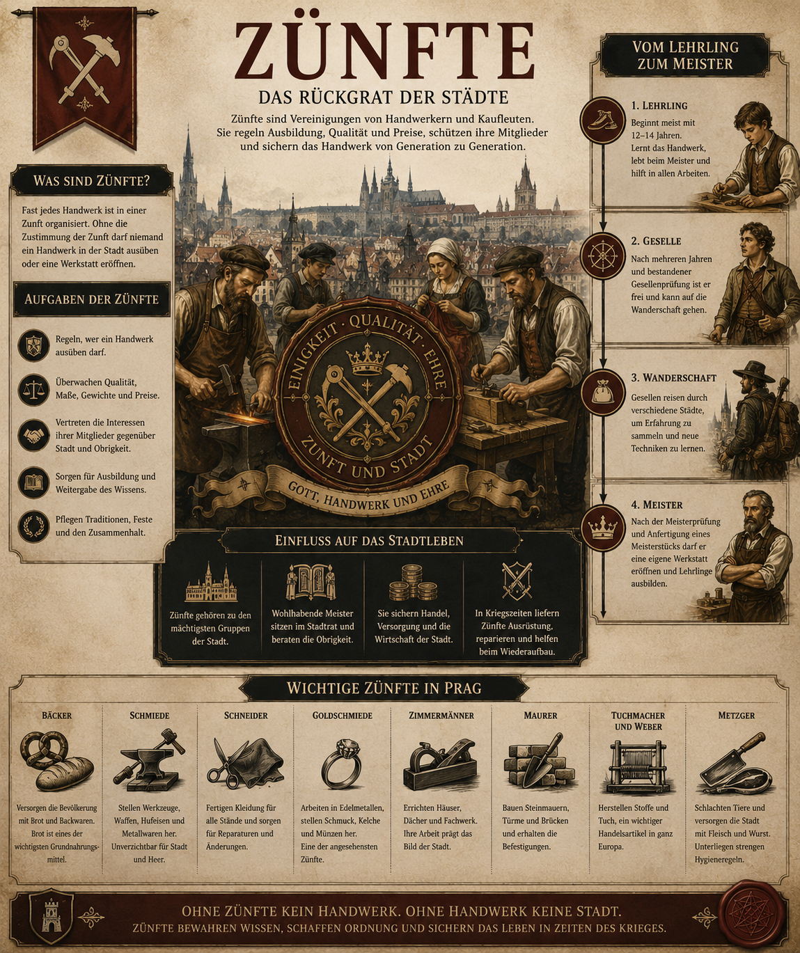 Infografik Zünfte